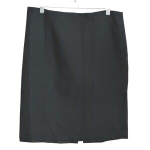 Kenar Womens Black Wool Blend Lined Pencil Skirt Office Wear Dark Academia  12